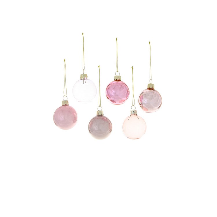 Hue Small Rose Christmas Ornaments Set of 36