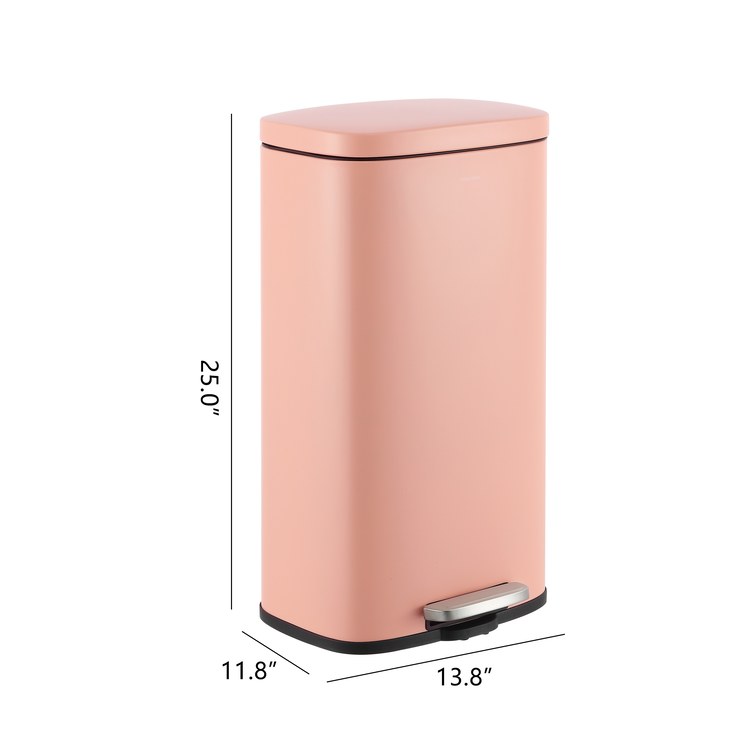 Curtis 8-Gallon Step-Open Trash Can - Flamingo