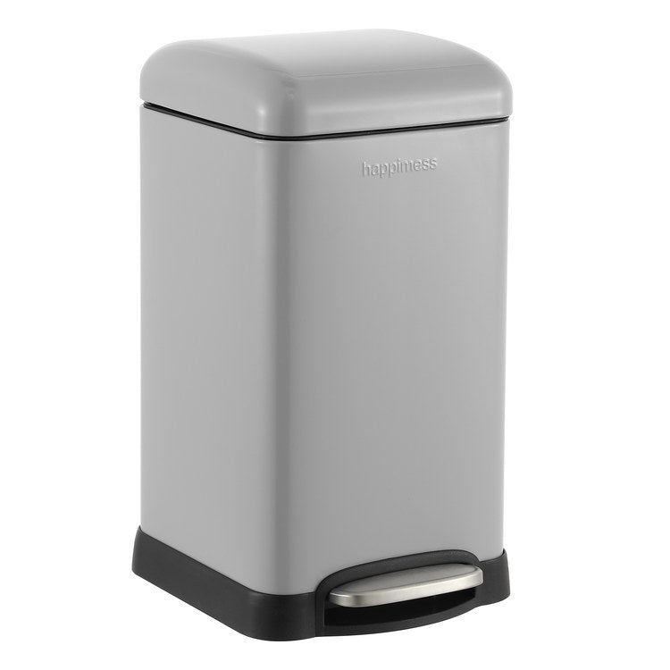 Betty Retro Mini 3.2-Gallon Step-Open Trash Can - Fog