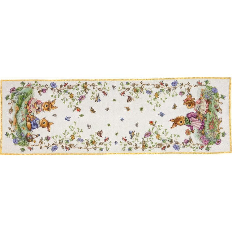 Spring Fantasy Embroidered XL Table Runner - Picnic