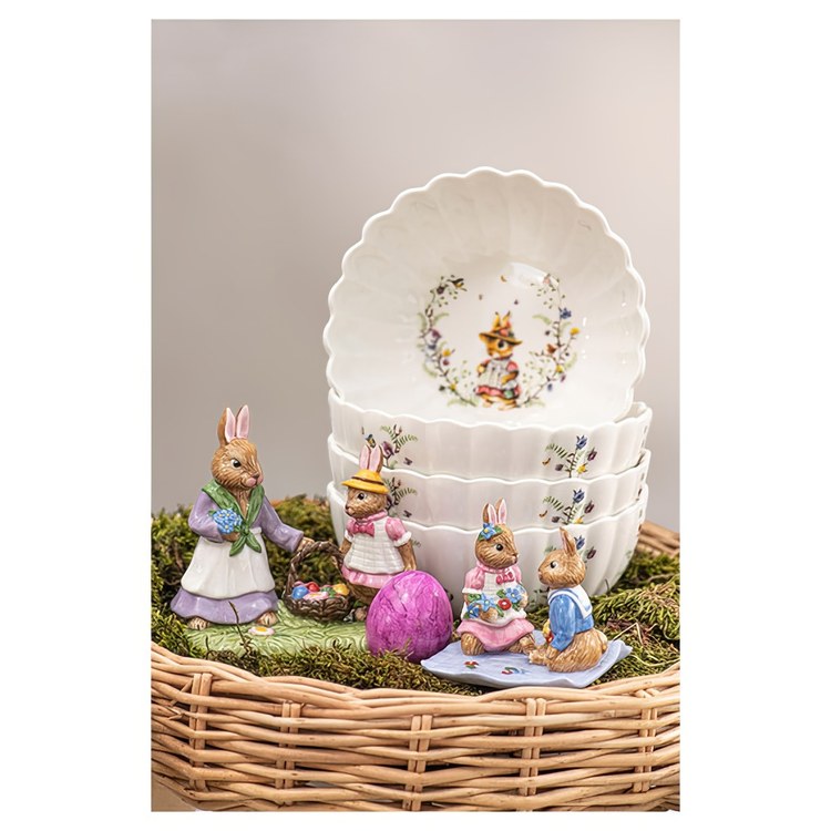 Bunny Tales Emma & Anna in a Flower Meadow Figurine