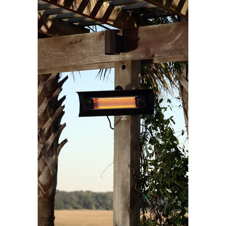 Wall-Mounted Black Steel Infrared Patio Heater