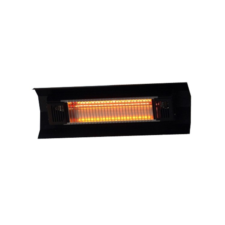 Wall-Mounted Black Steel Infrared Patio Heater