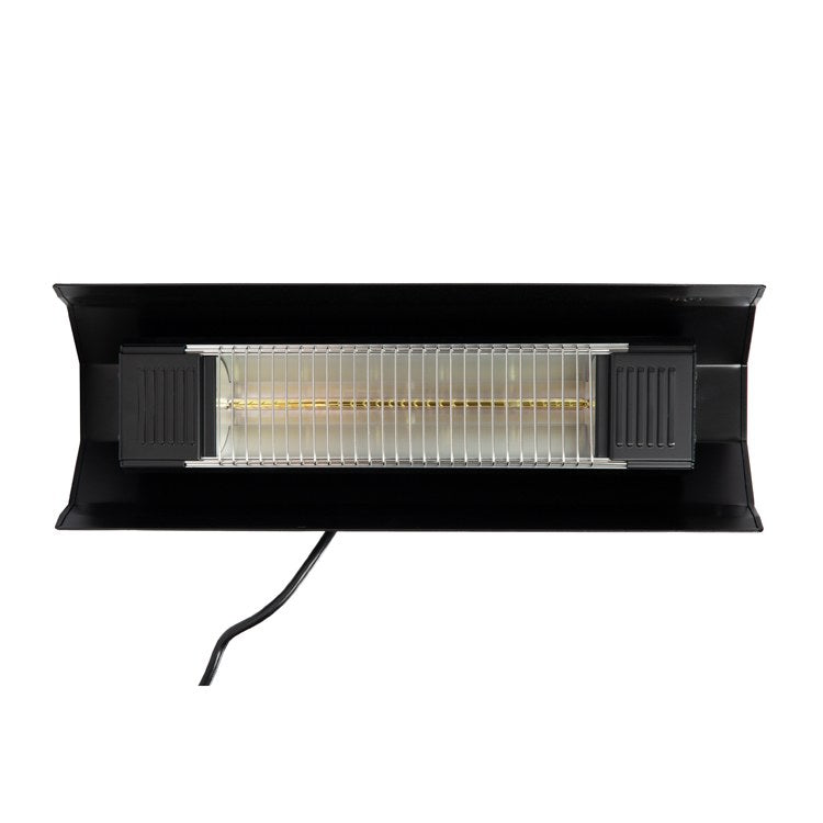 Wall-Mounted Black Steel Infrared Patio Heater