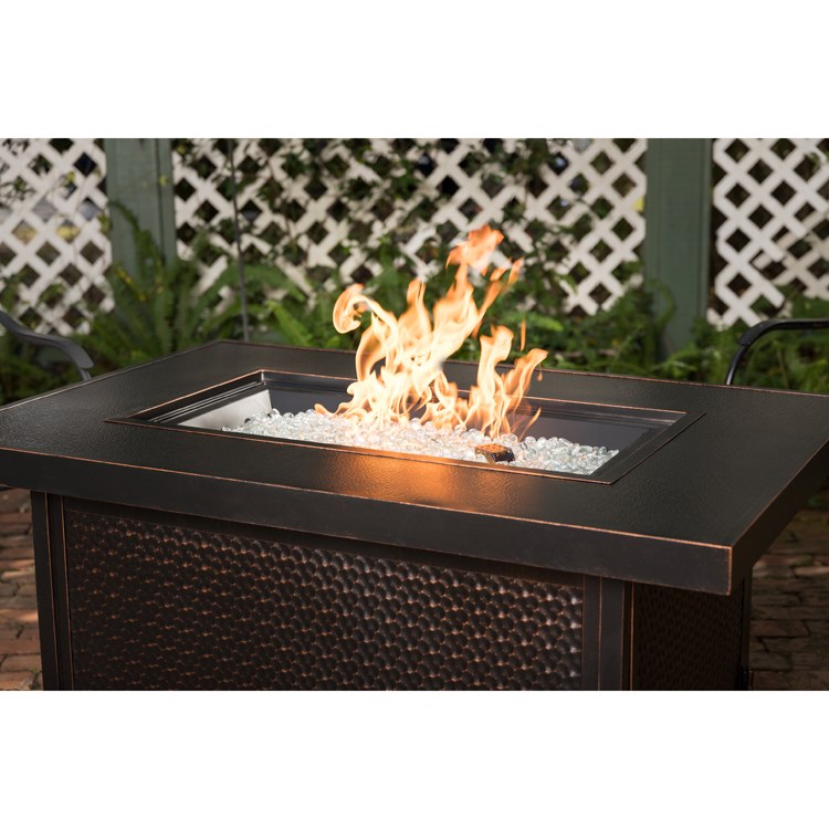 Weyland Rectangle Aluminum Liquid Propane Gas Fire Pit