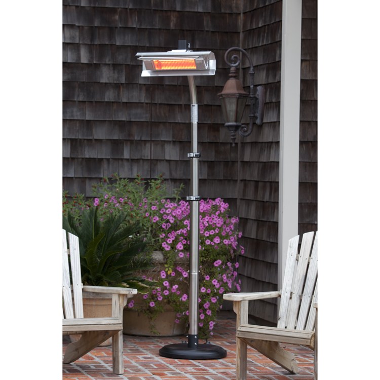 Stainless Steel Telescoping Offset Pole Mounted Infrared Patio Heater - OPEN BOX