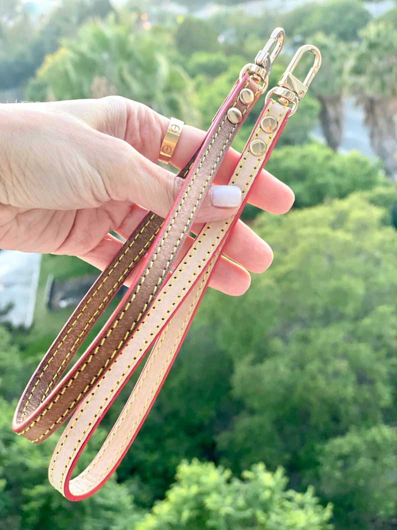 HANDMADE WRISTLET STRAP Tan- Ebene - Natural