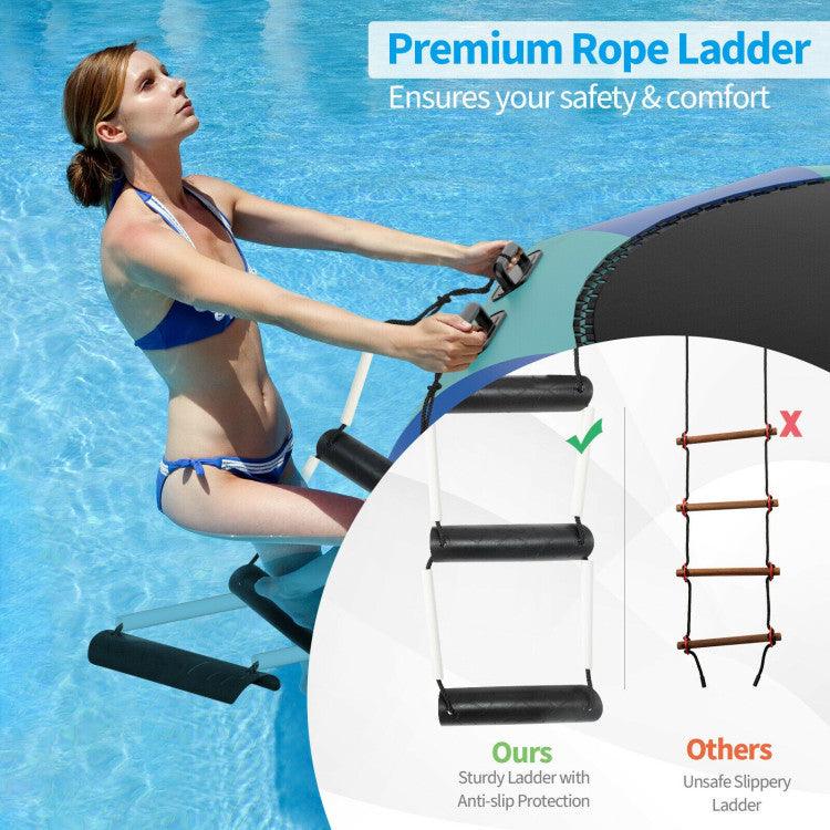 Inflatable Water Bouncer Trampoline with Pump and Anchor