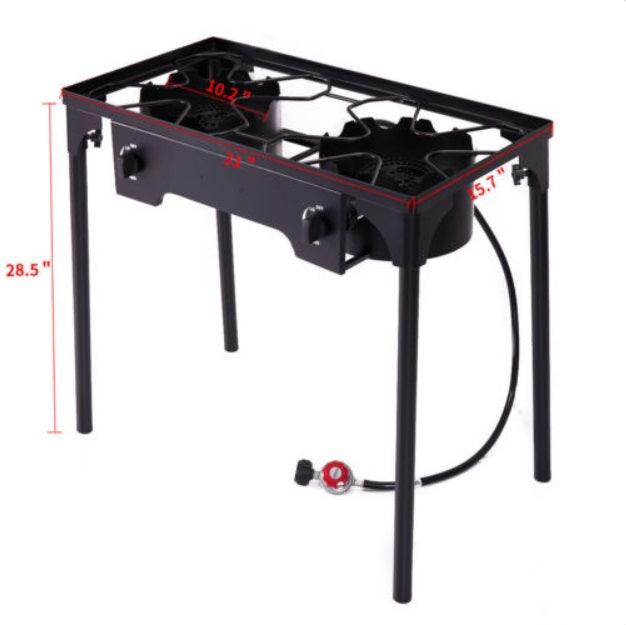 Portable Double Burner Propane Gas Cooker