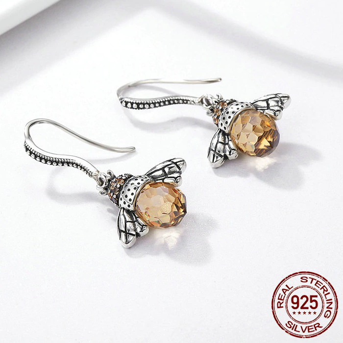 Dancing BeeEarrings (925 Sterling Silver)