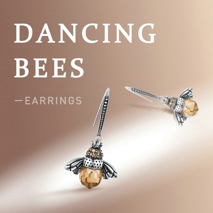 Dancing BeeEarrings (925 Sterling Silver)