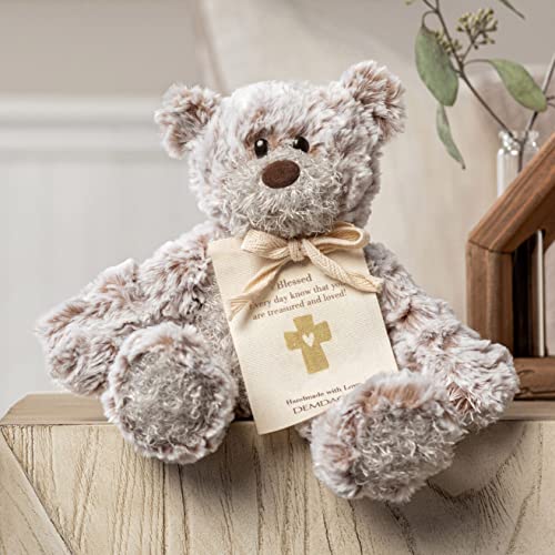 DEMDACO Blessing Mini Giving Bear Brown 8.5 inch Plush Polyester Fabric Stuffed Animal