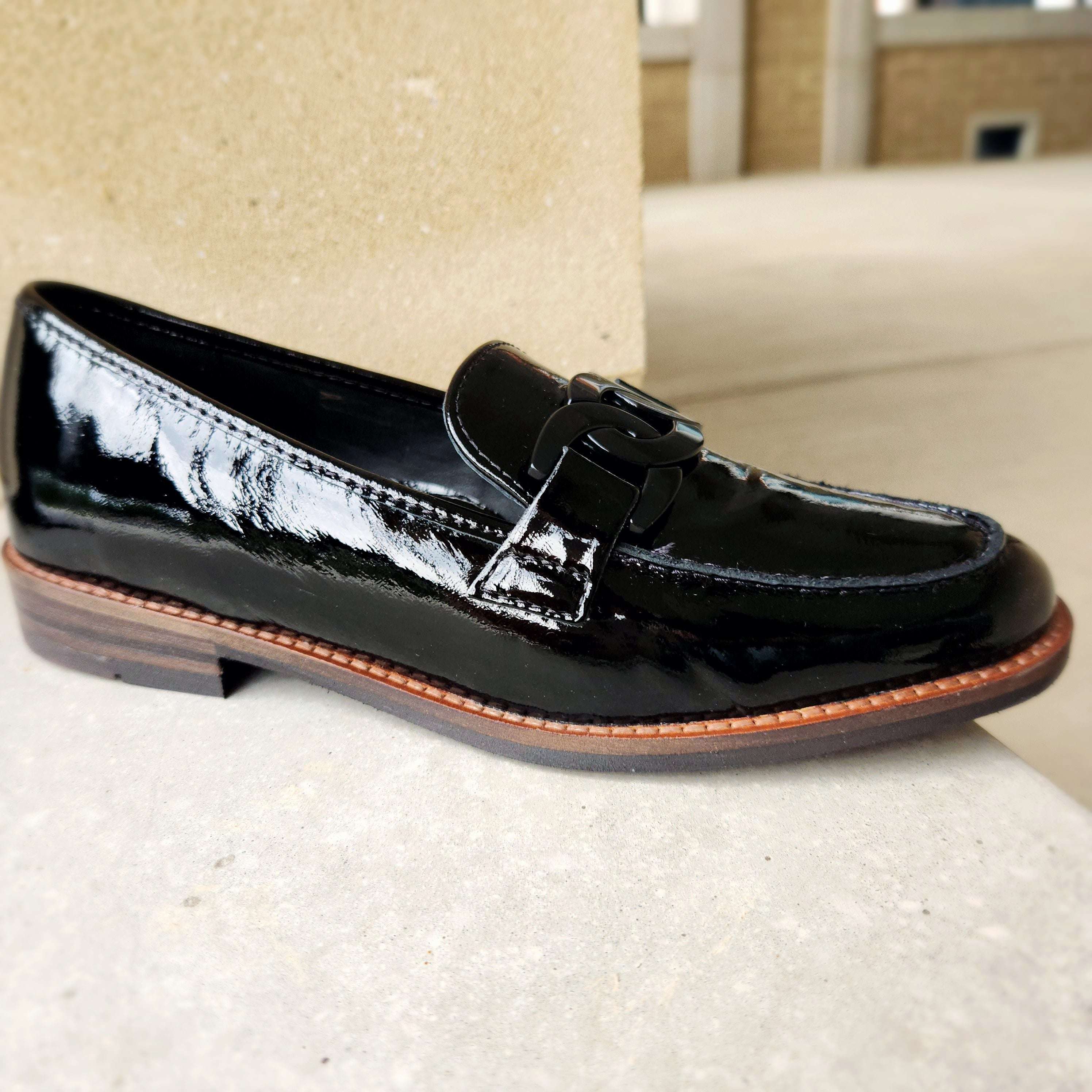 Kyle - Navy & Black Patent