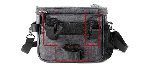 Bicycle handlebar bag-Three-point Velcro fixed