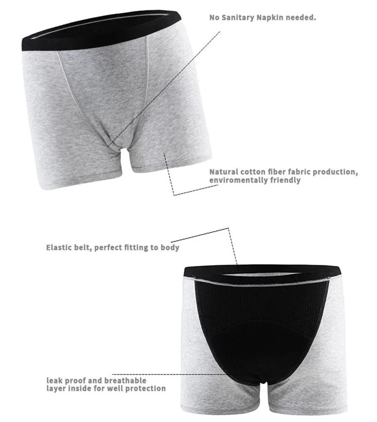 Women Boyshorts Washable Incontinence Underwear for Period Women Leak Proof Boyshorts Boxer