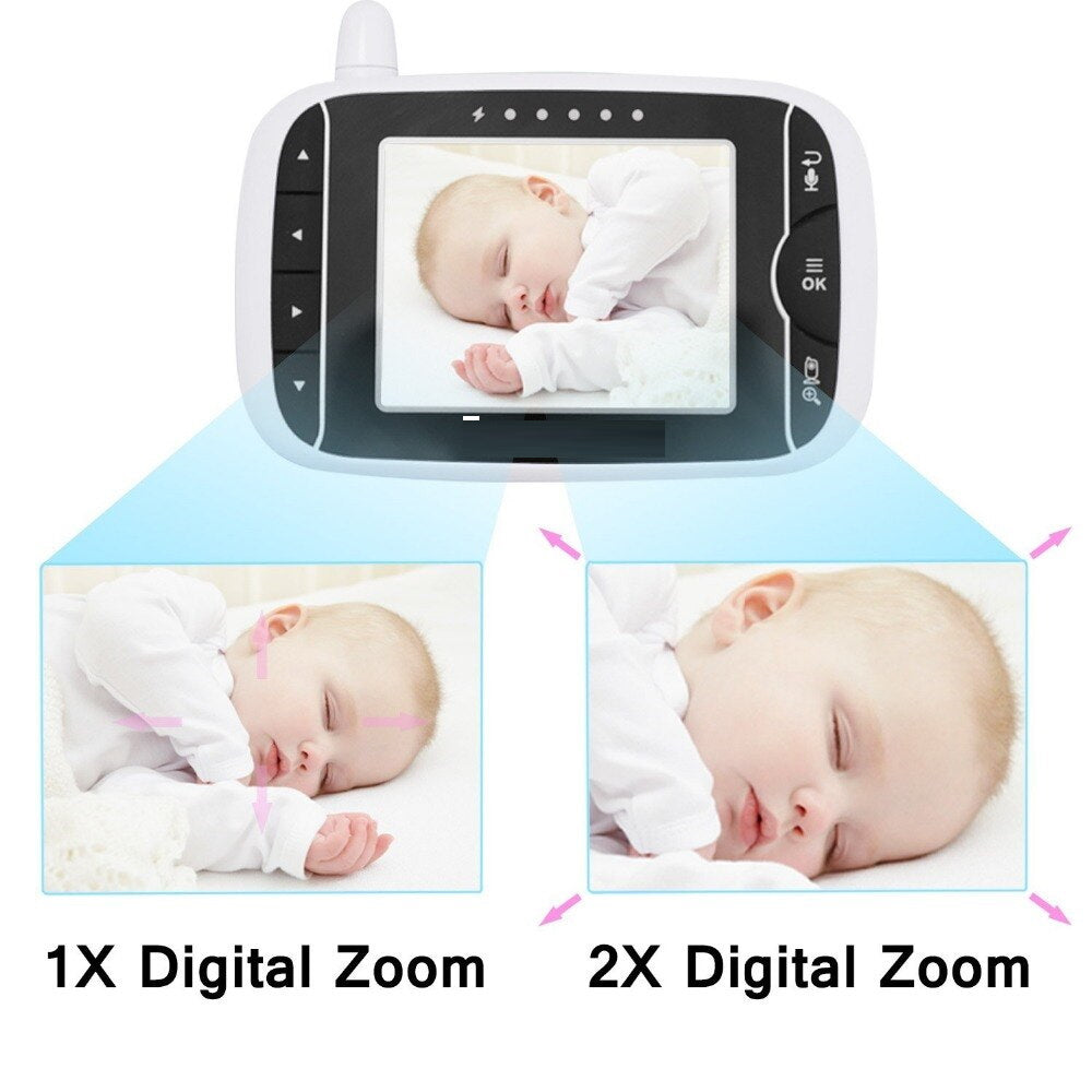 Wired Video Baby Monitor 3.2Inch with Night Vision