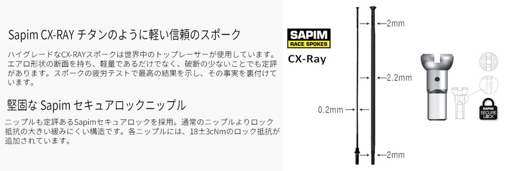 リムブレーキホイールAERO ICAN