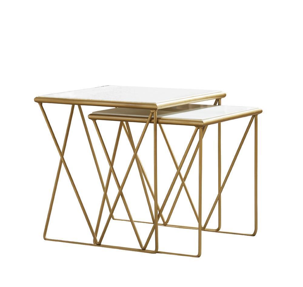 2-piece Nesting Table Set - Yellow