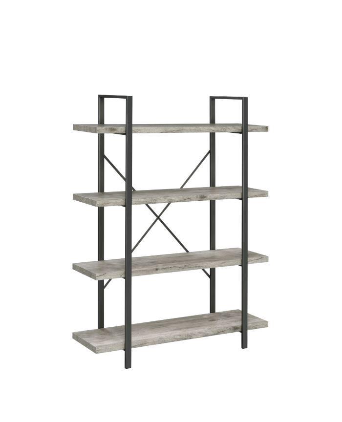 4-shelf Bookcase - Light Grey