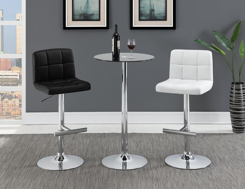 Bar Units: Contemporary - Black - Adjustable Bar Stool