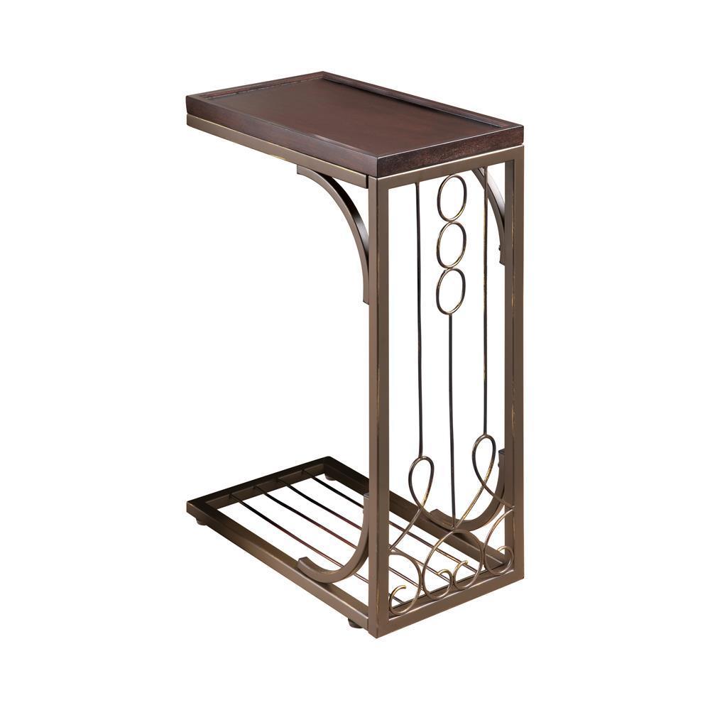 C-shape Accent Table - Brown