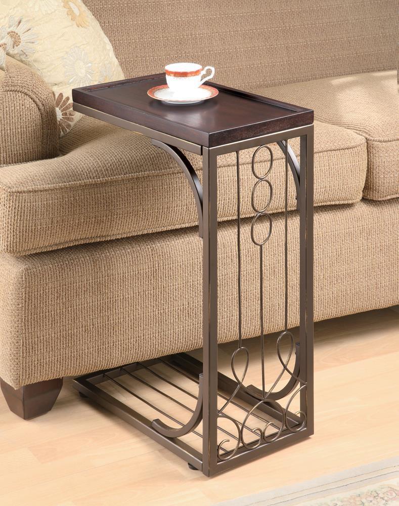 C-shape Accent Table - Brown