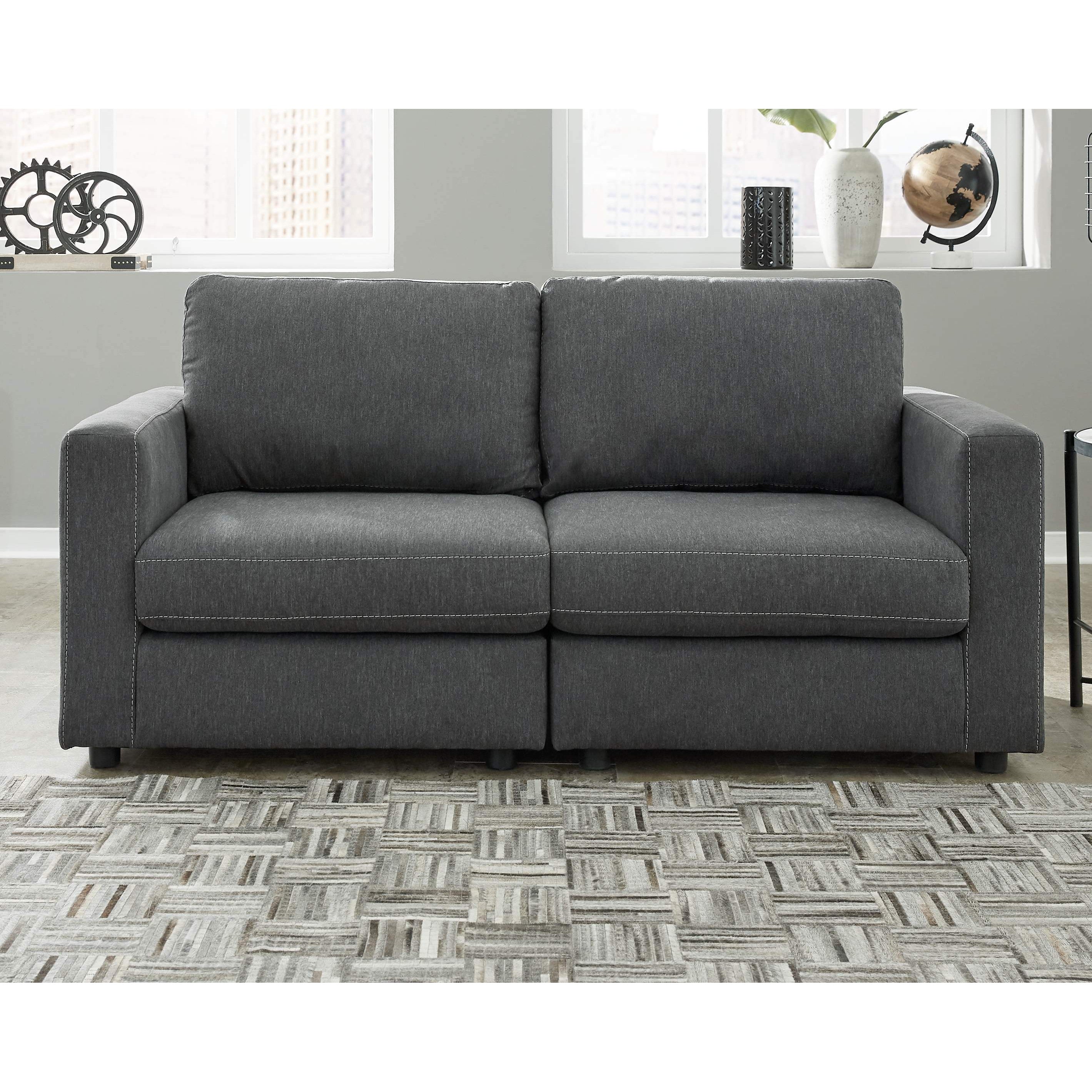 Candela - Charcoal - Left Arm Facing Chair 2 Pc Sectional