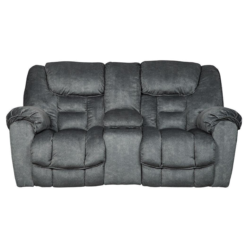 Capehorn - Granite - Dbl Rec Loveseat W/console