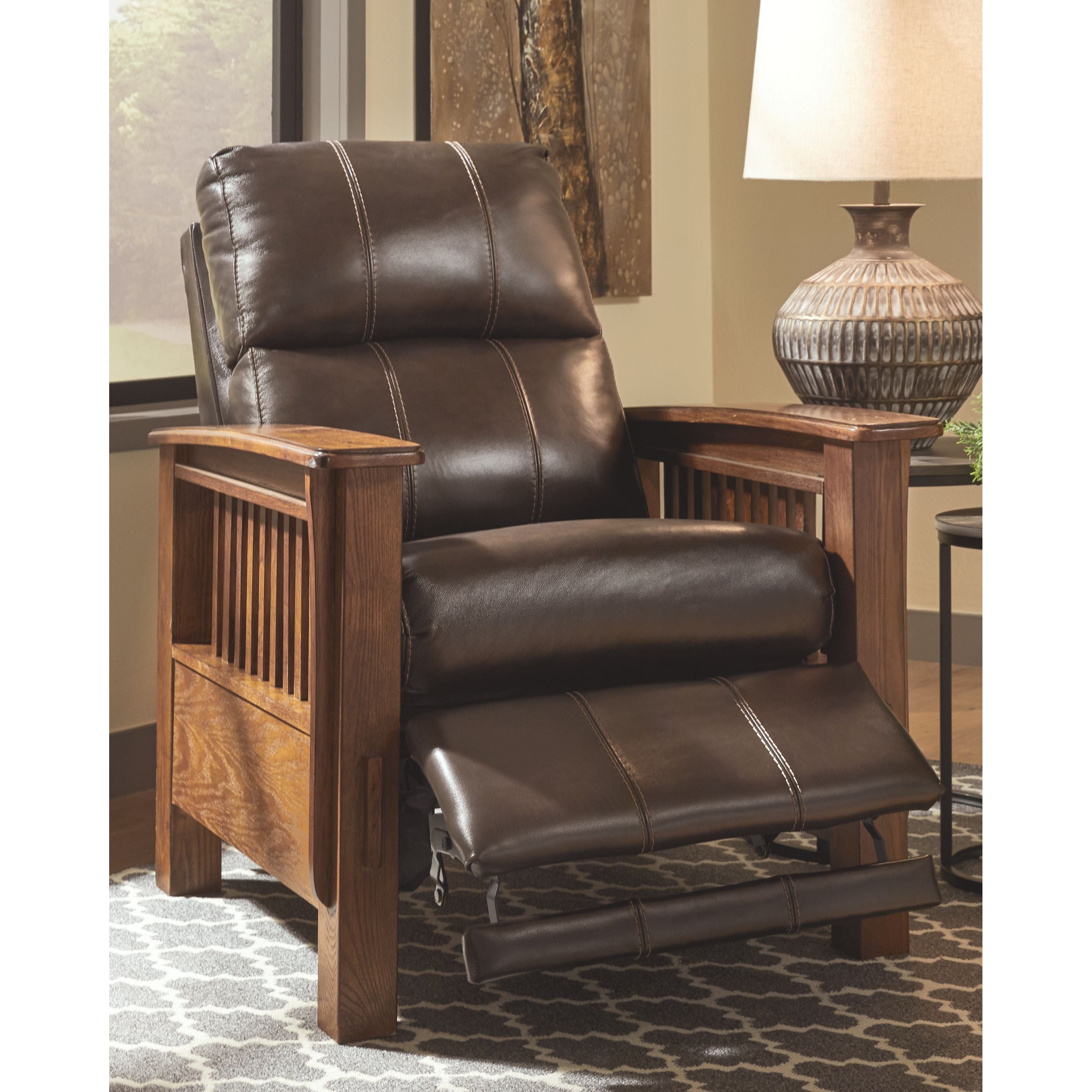 Cowlitz - Chocolate - High Leg Recliner