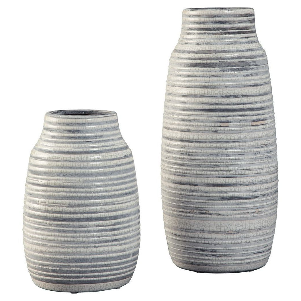 Donaver - Gray/white - Vase Set (2/cn)
