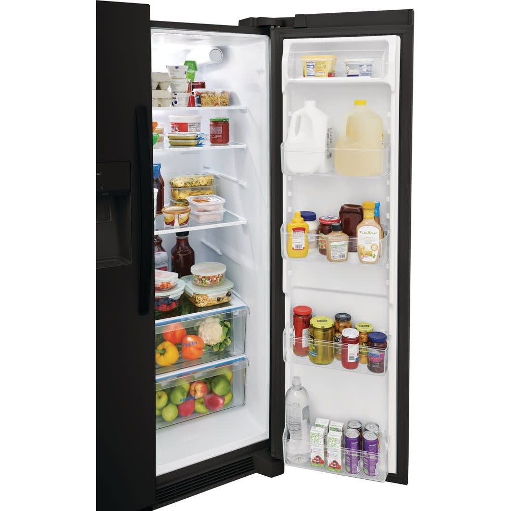 Frigidaire 25.5 Cu Ft Side by Side Refrigerator in Black