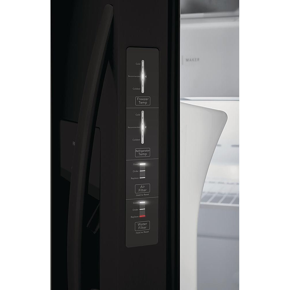 Frigidaire 25.5 Cu Ft Side by Side Refrigerator in Black