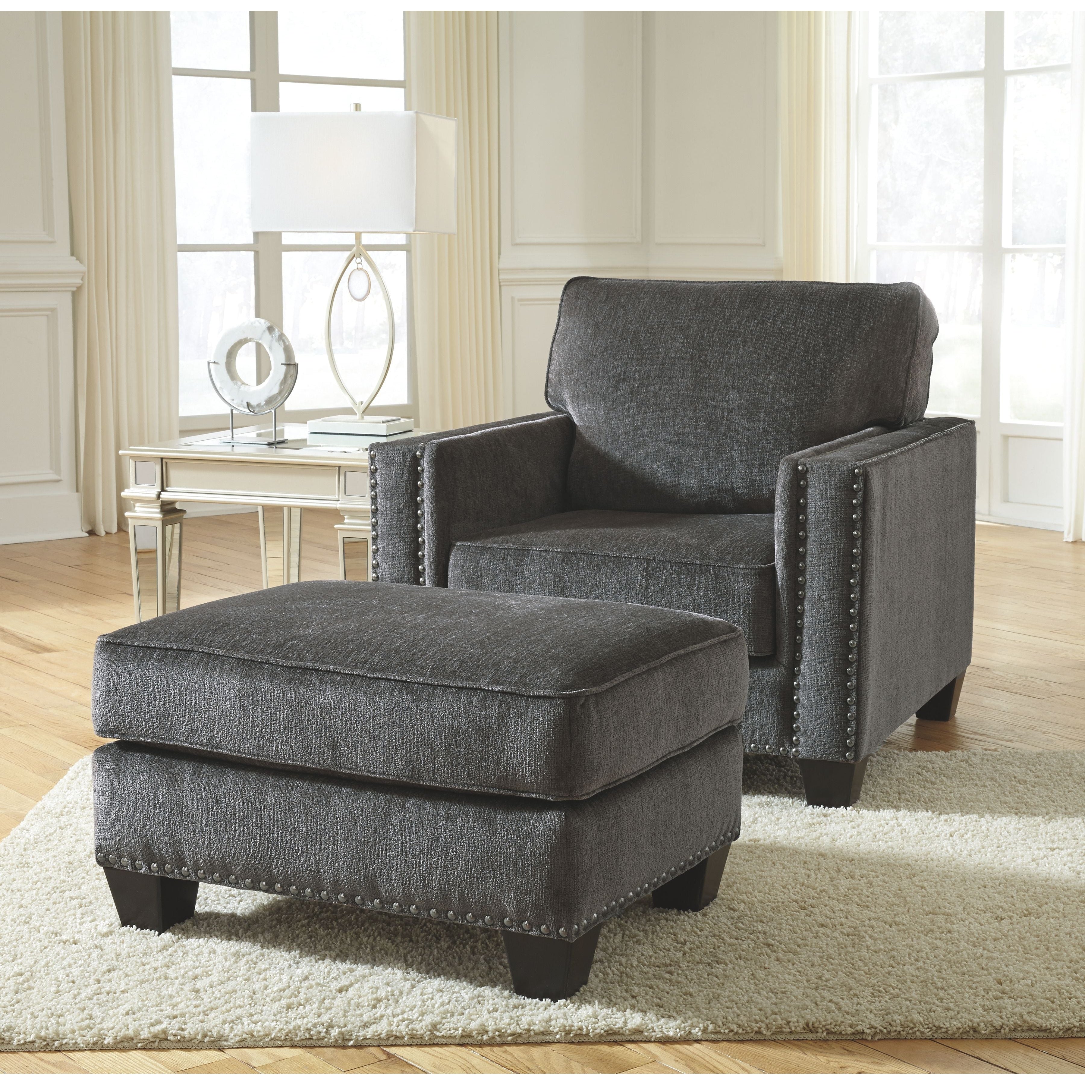 Gavril - Smoke - 2 Pc. - Chair With Ottoman