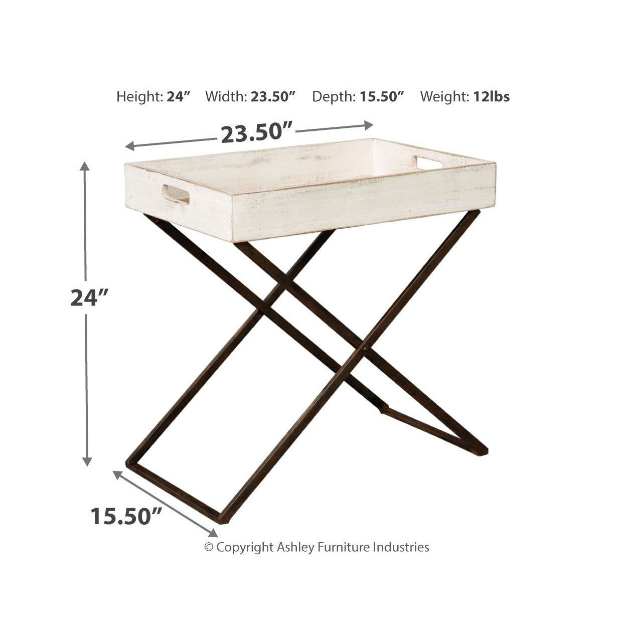 Janfield - Antique White - Accent Table