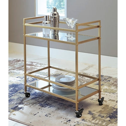 Kailman - Gold Finish - Bar Cart