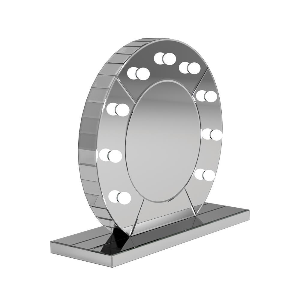 Led Table Mirror - Pearl Silver