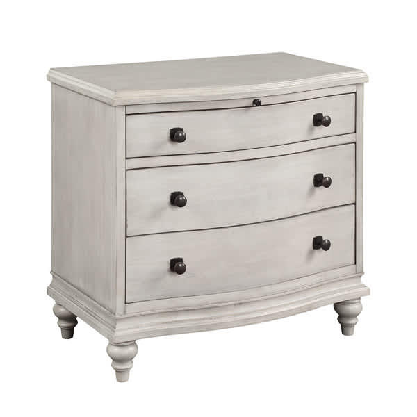 Legends Delilah 3 Drawer Night Stand in Antique White