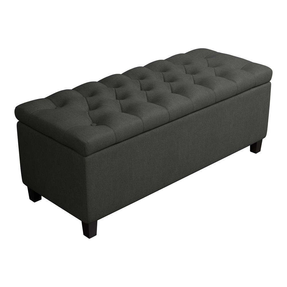 Lift Top Storage Bench - Gray