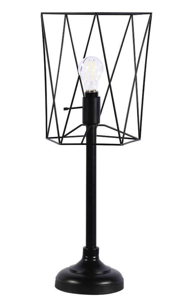 Metal Slender Torch Table Lamp - Black