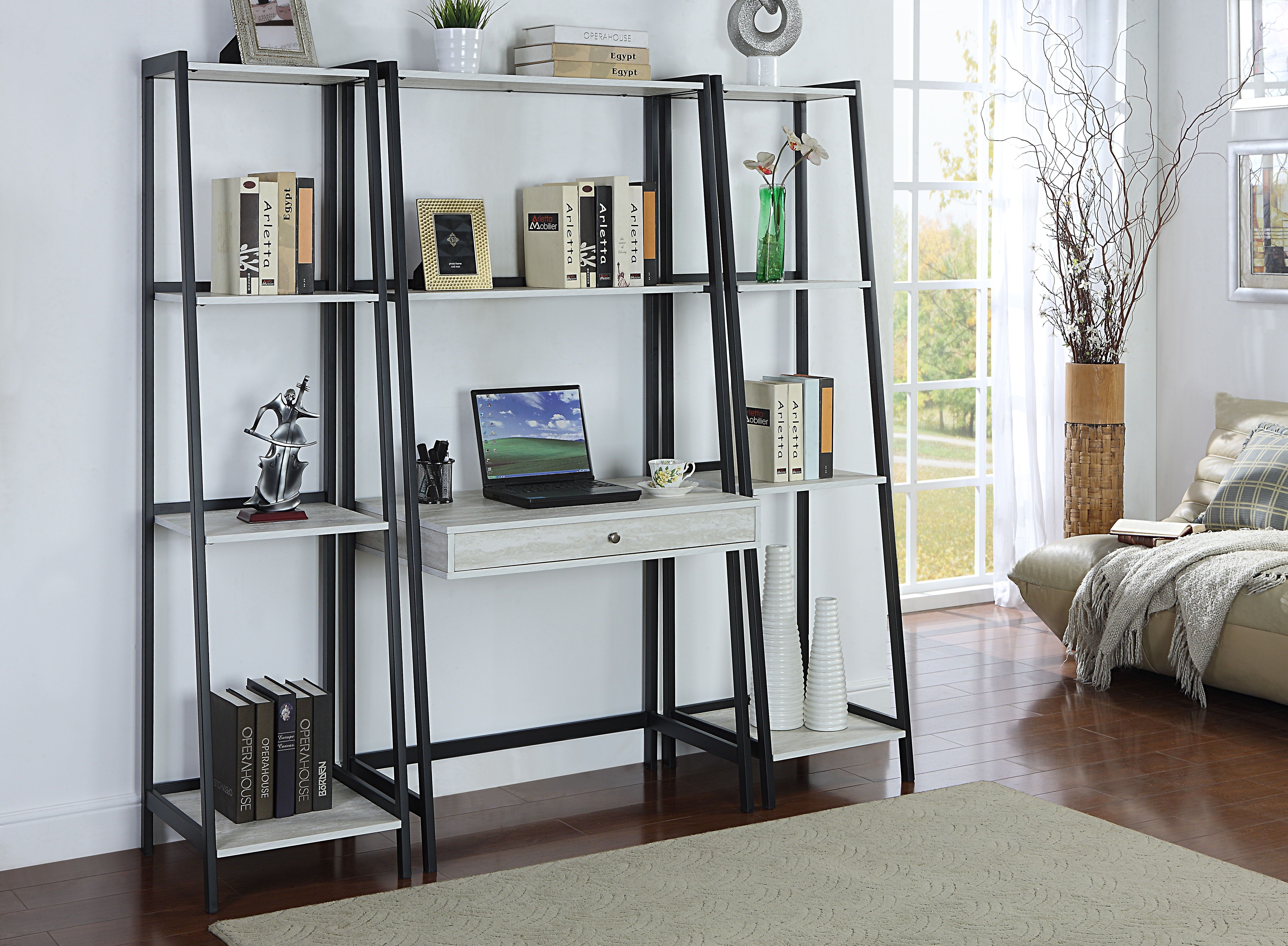 Pinckard - Ladder Bookcase - Gray