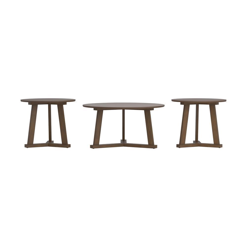 Round Table Set - Light Brown