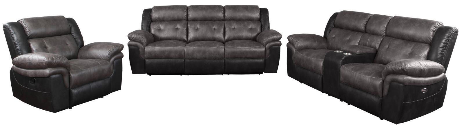 Saybrook - Motion Sofa - Charcoal And Black