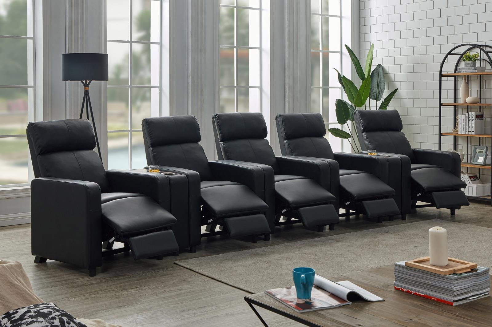 Toohey Home Theater Collection - 7 Pc 5-seater Home Theater - Black
