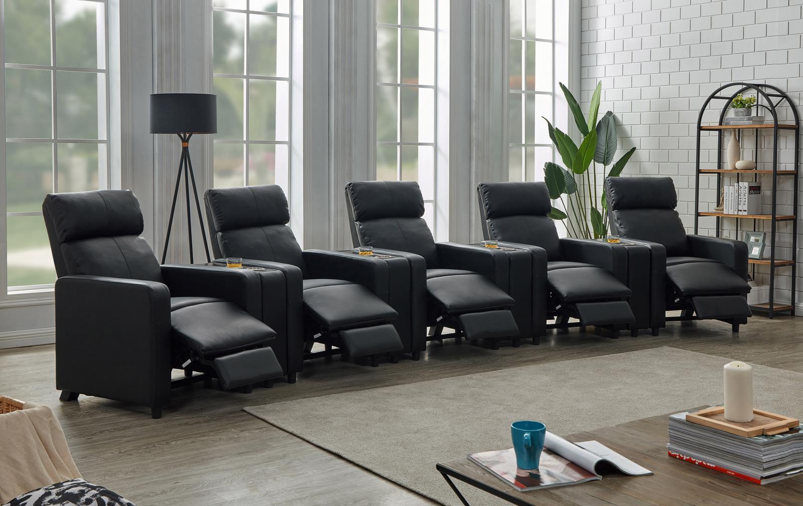 Toohey Home Theater Collection - 9 Pc 5-seater Home Theater - Black