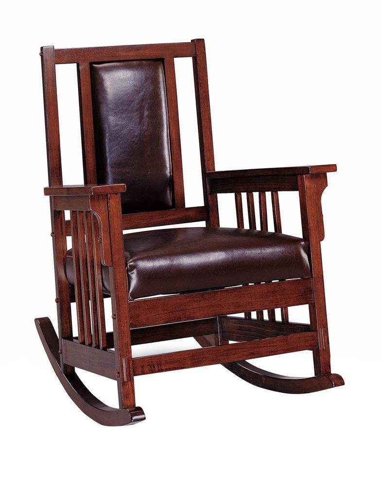 Upholstered Rocking Chair - Brown