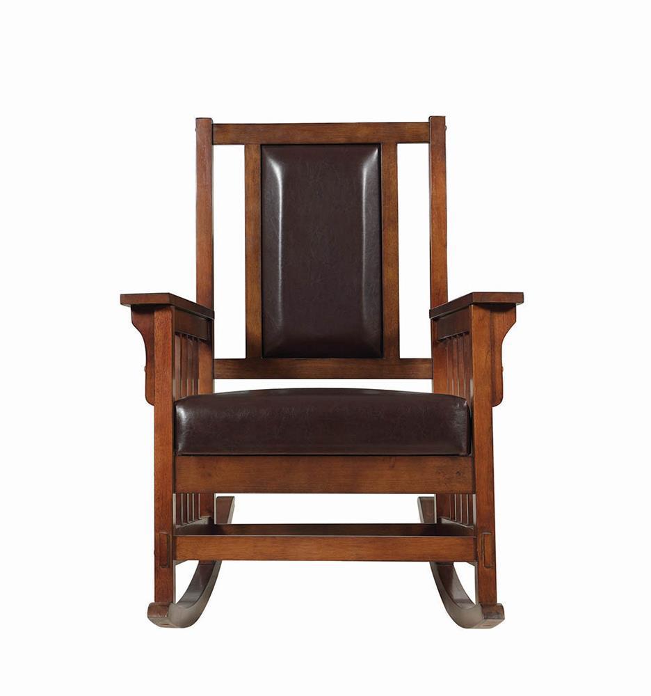 Upholstered Rocking Chair - Brown