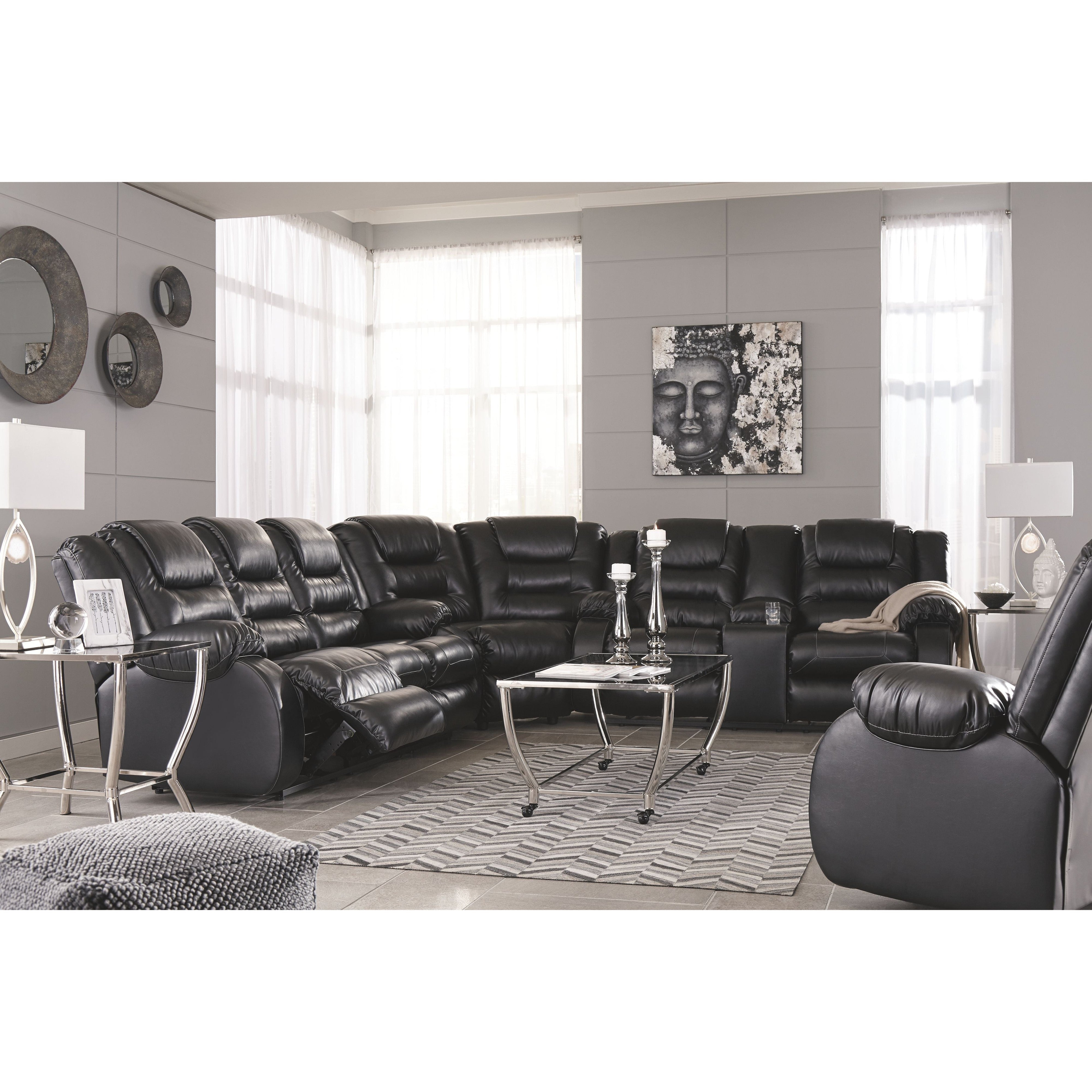 Vacherie - Black - Rocker Recliner