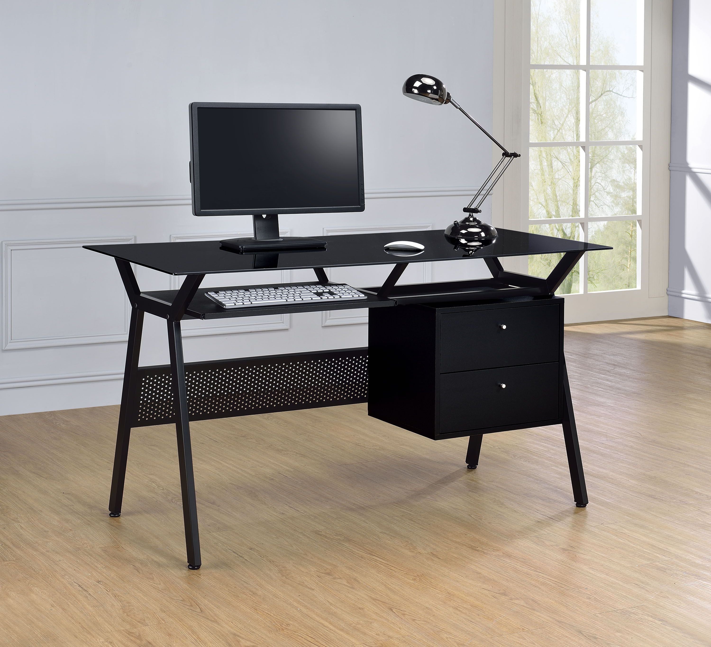 Weaving - Computer Desk - Black