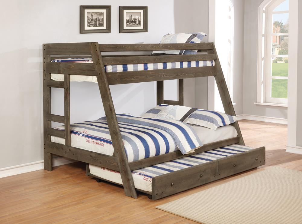 Wrangle Hill - Twin Over Full Bunk Bed - Brown