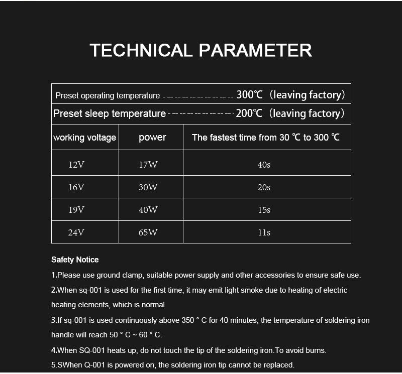 sq-001 soldering iron